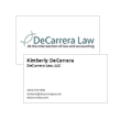 Business card for DeCarrera Law