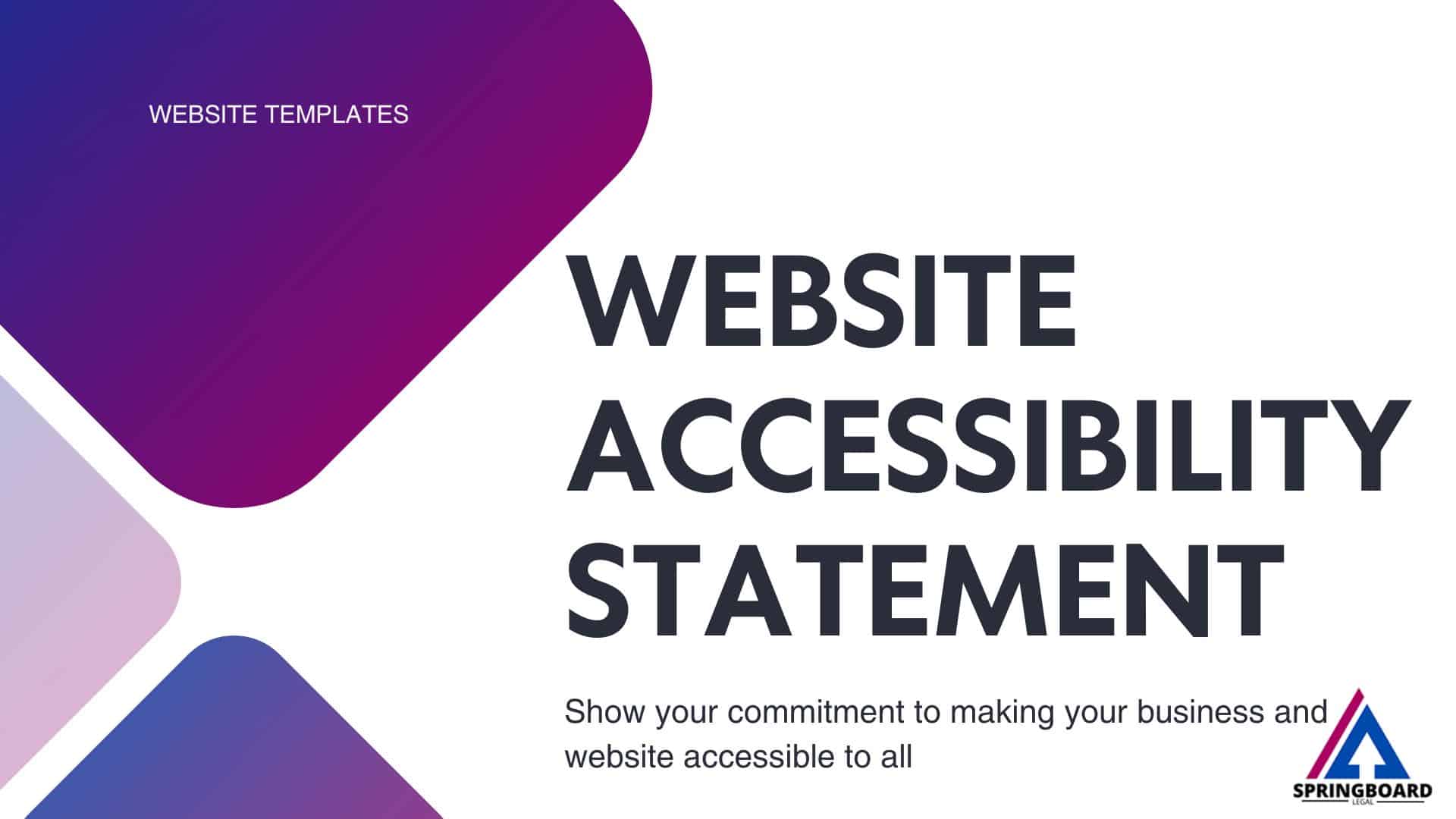 Website Accessibility Statement Template