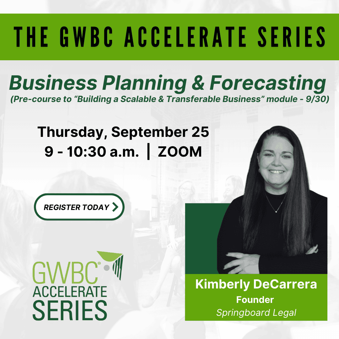 GWBC Accelerate Series: Business Planning and Forecasting