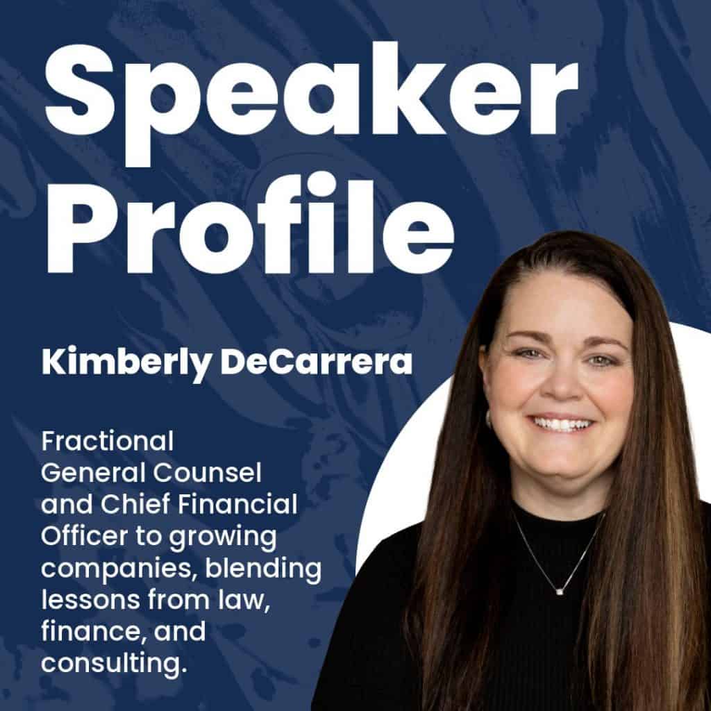 Speaker Profile for Kimberly DeCarrera, Fractional CFO for Law Firms